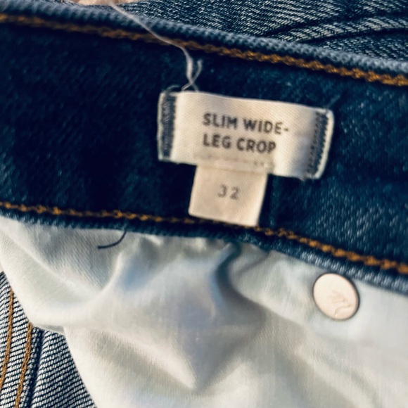 Madewell slim wide-leg crop jeans. Excellent used condition. - Picture 3 of 6